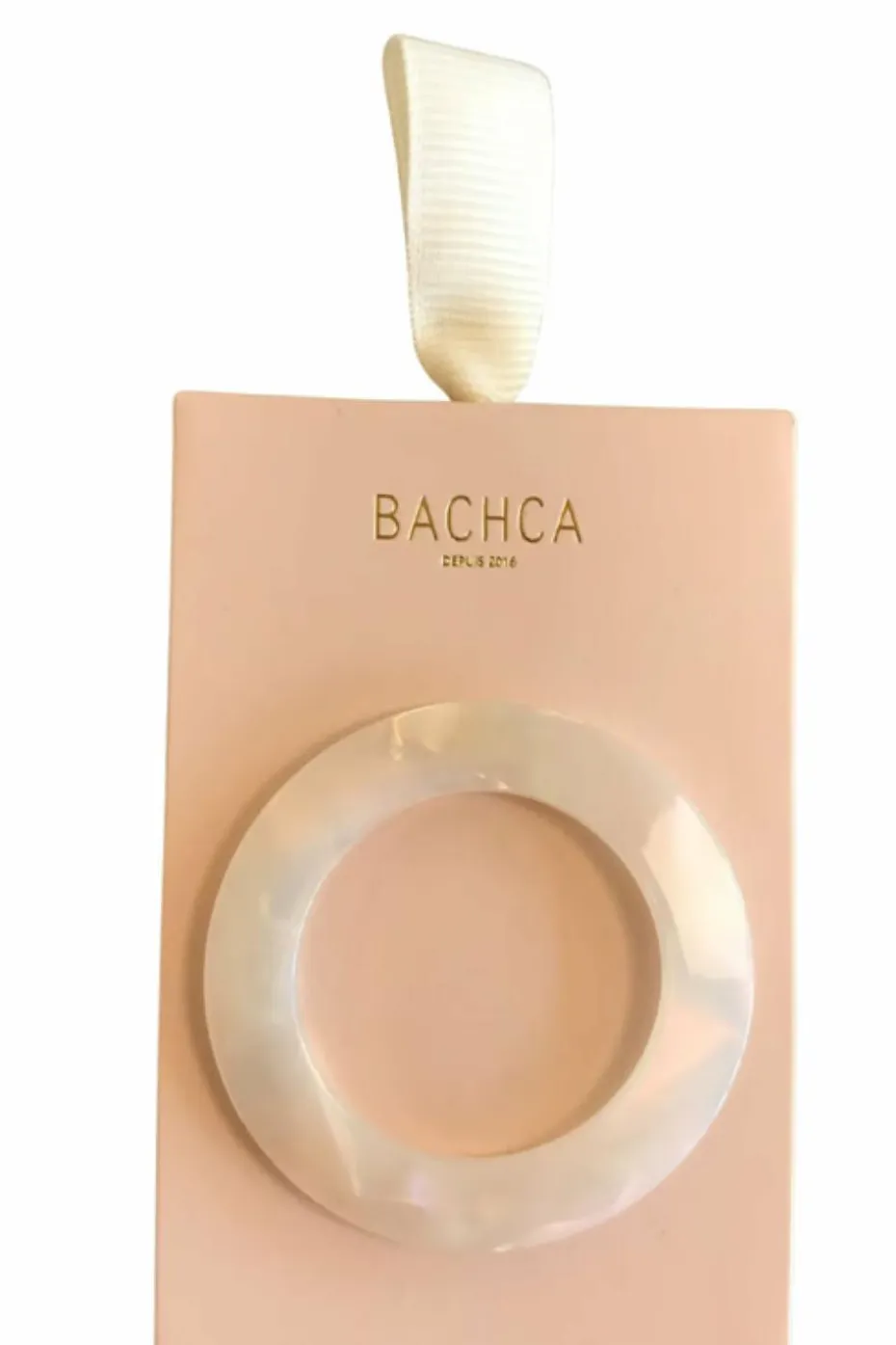 Barrette ronde nacre
