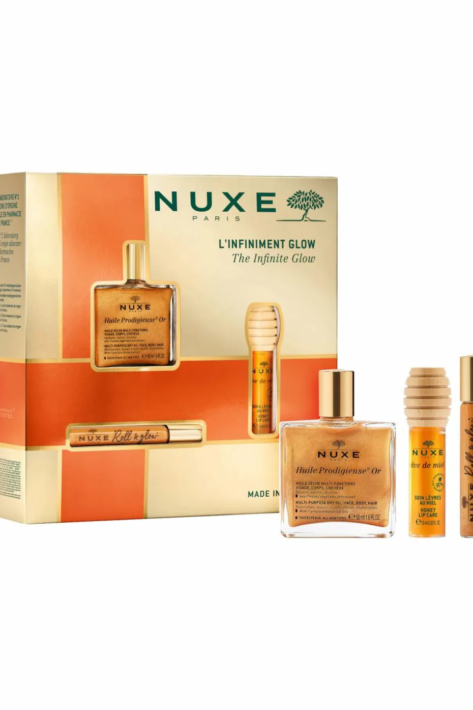 Coffret Noël huiles prodigieuses glow avec un soin offert
