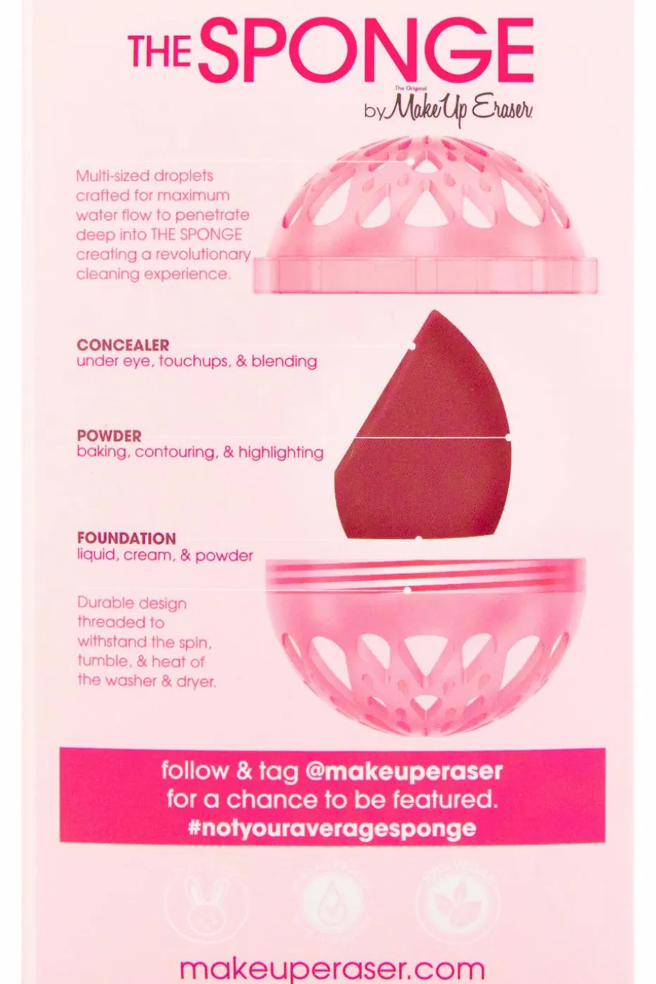 Coffret éponge à maquillage lavable The Sponge