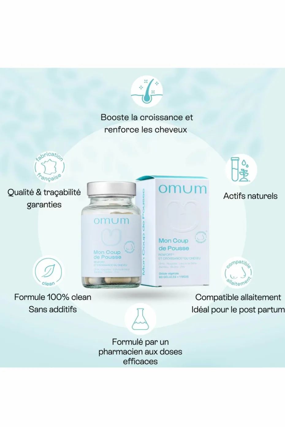 Compléments Alimentaires croissance cheveux Mon Coup de Pousse Nutricosmétique