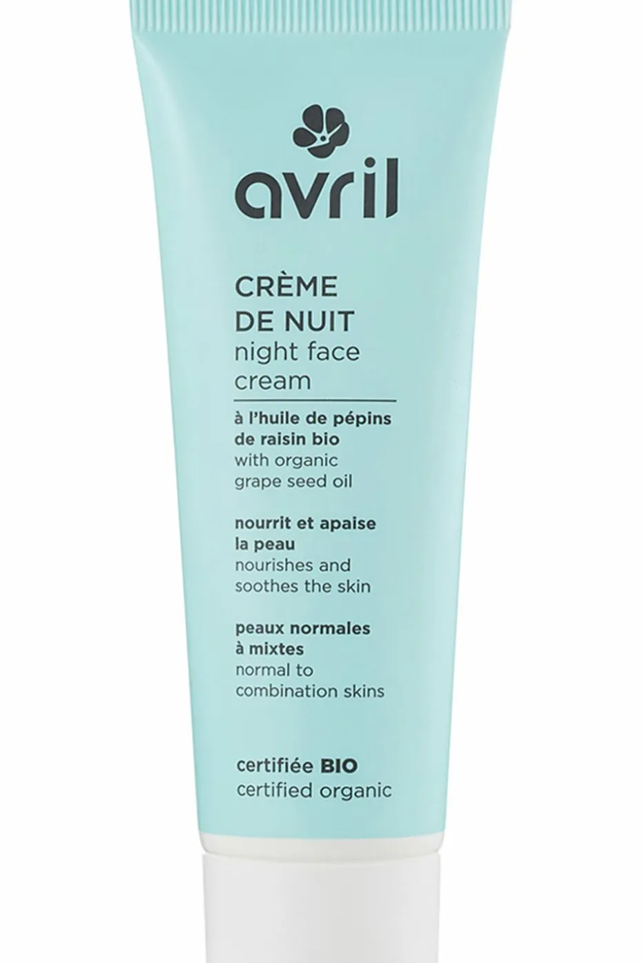 Crème nuit bio peaux normales et mixtes