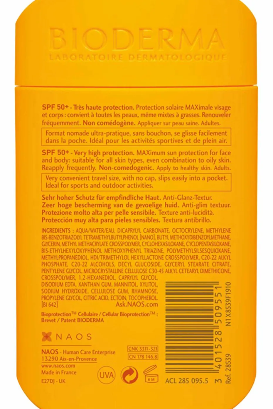 Crème solaire visage Photoderm MAX Aquafluide SPF50+
