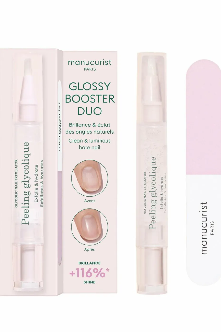 Duo stylo peeling glycolique & mini polissoir