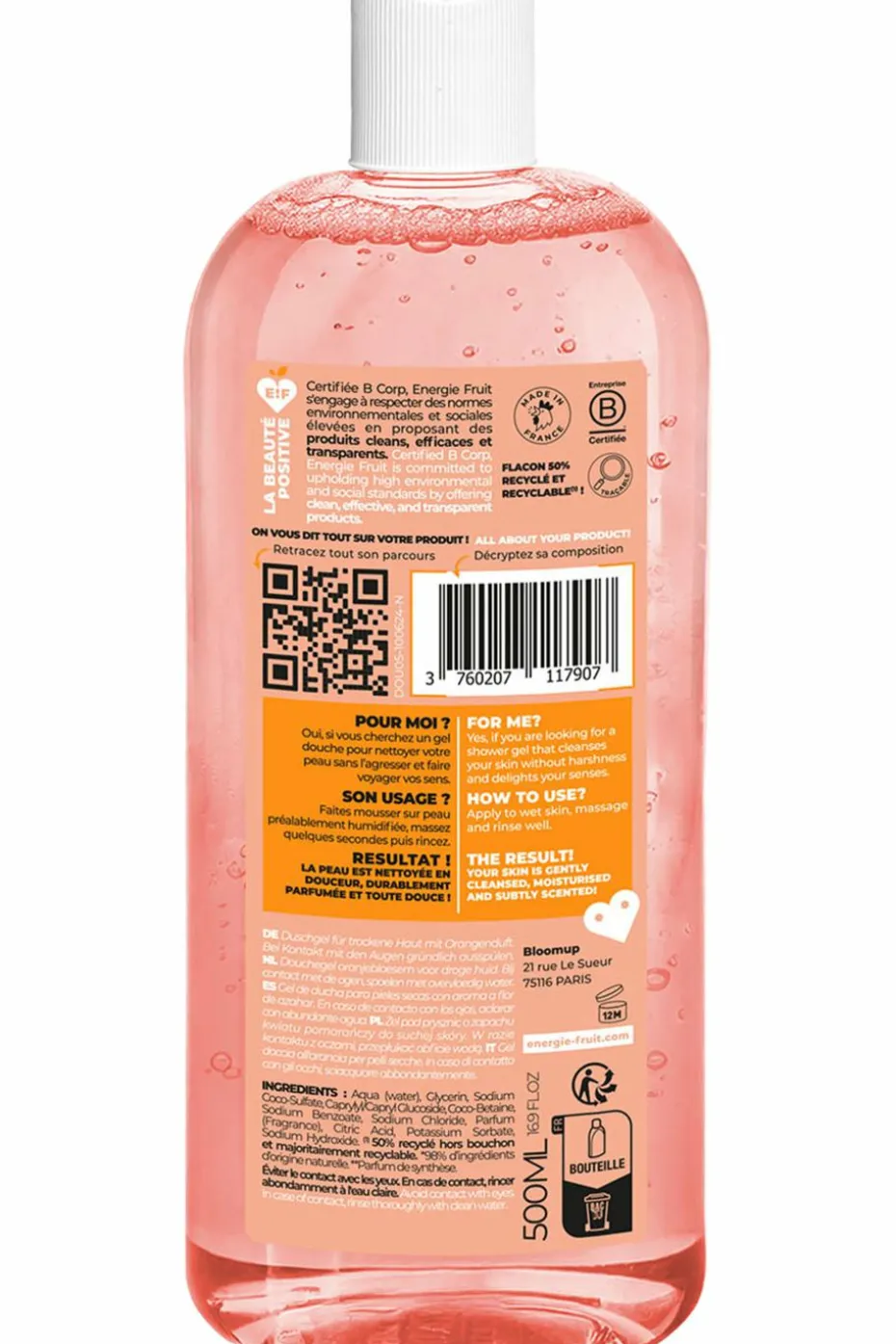 Gel douche fleur d’oranger & huile de lin