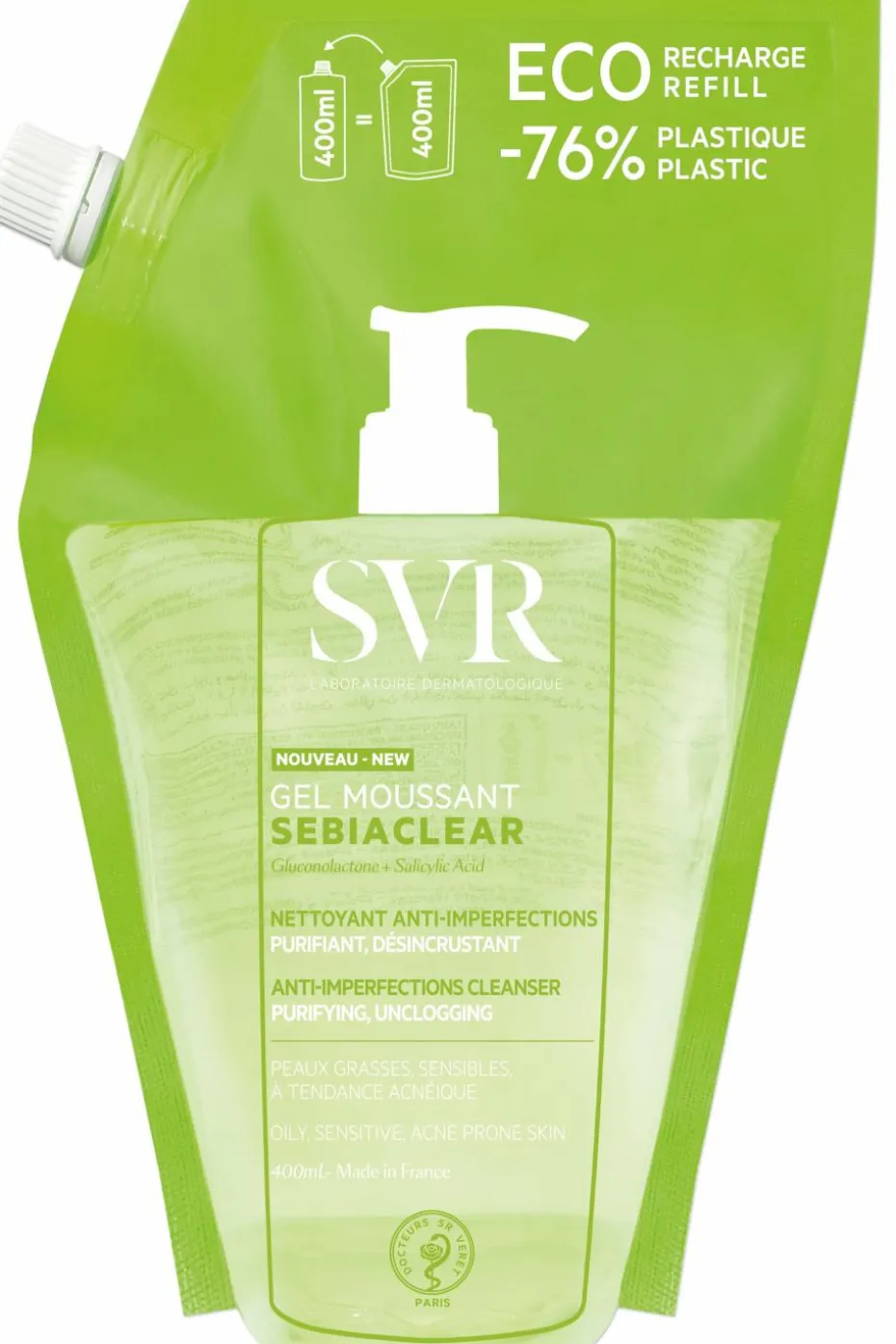Gel moussant visage Sebiaclear