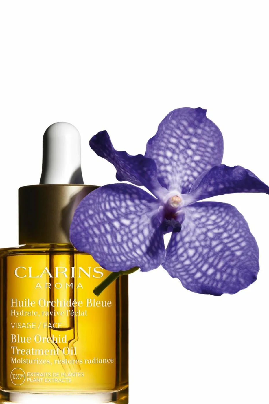Huile visage hydratante Orchidée Bleue