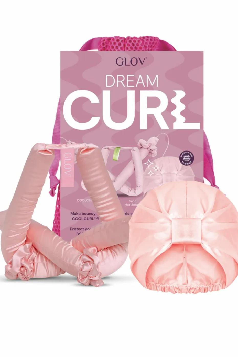 Kit de bouclage sans chaleur et bonnet protecteur en satin