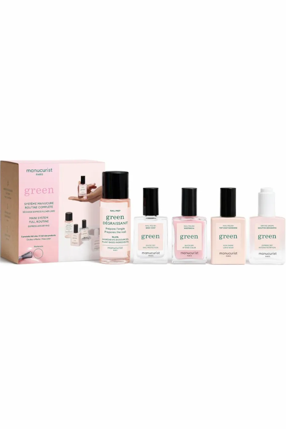 Kit routine manucure Système Green teinte Hortencia