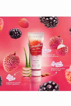 Lait capillaire hydratant smoothie Litchi Mûre