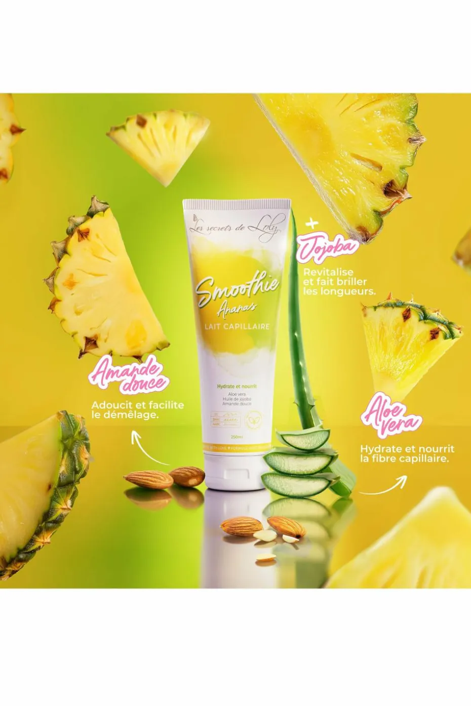 Lait capillaire hydratant smoothie Ananas