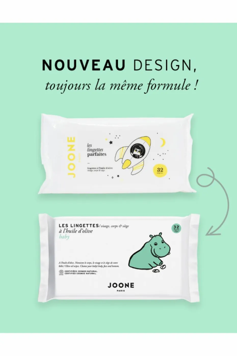 Lingettes huile d’olive Parfaites pour bébé
