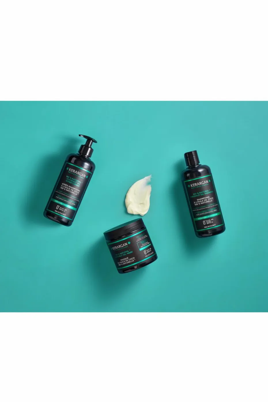 Masque capillaire hydratant à l’huile de coco