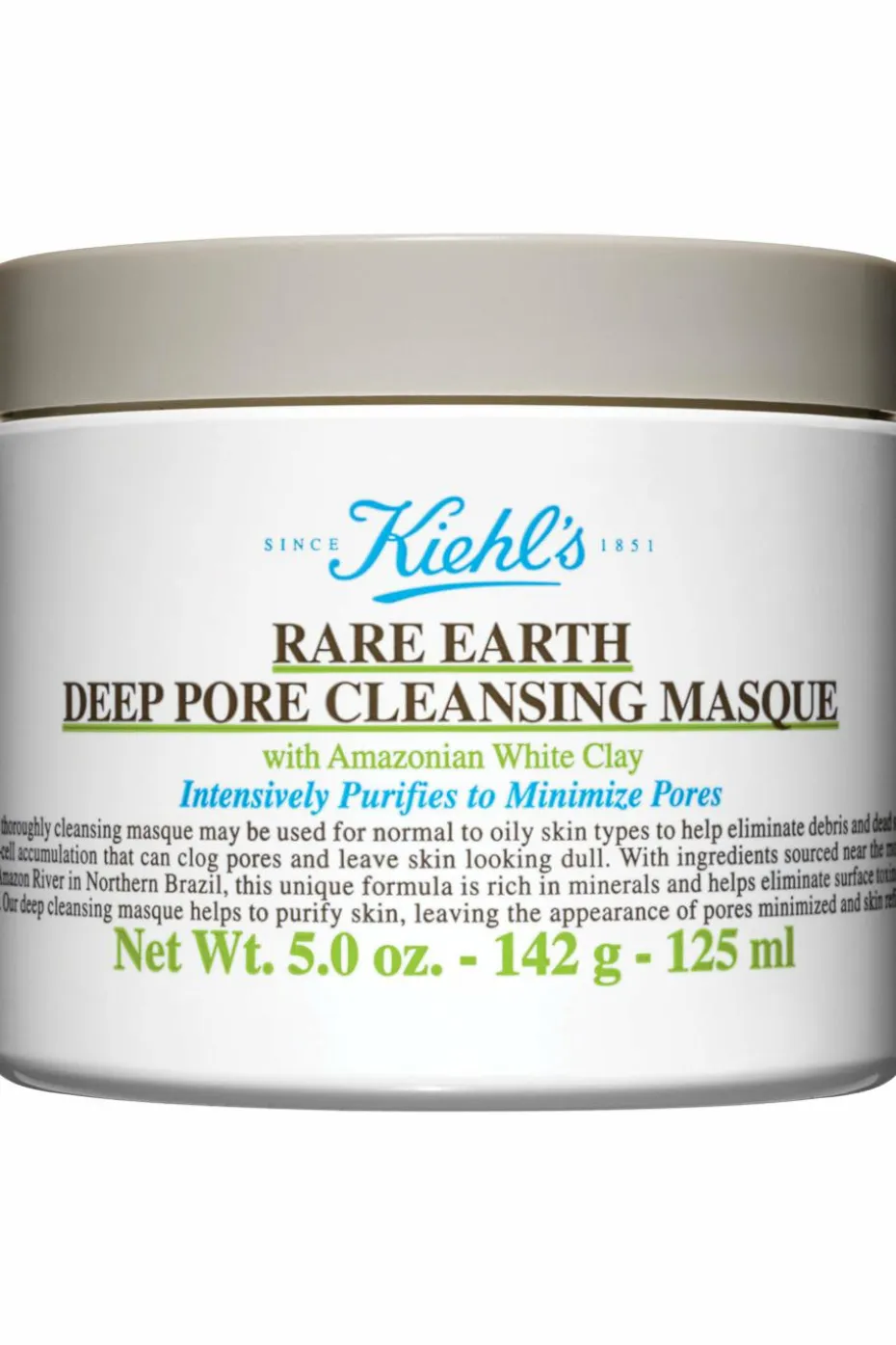 Masque purifiant visage à l’argile blanche d’Amazonie Rare Earth