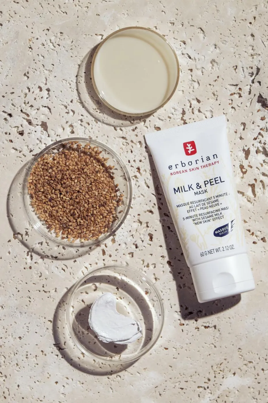 Masque resurfaçant au lait de sésame
