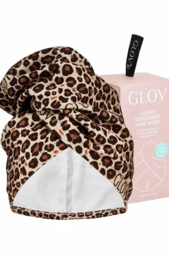 Serviette pour cheveux léopard