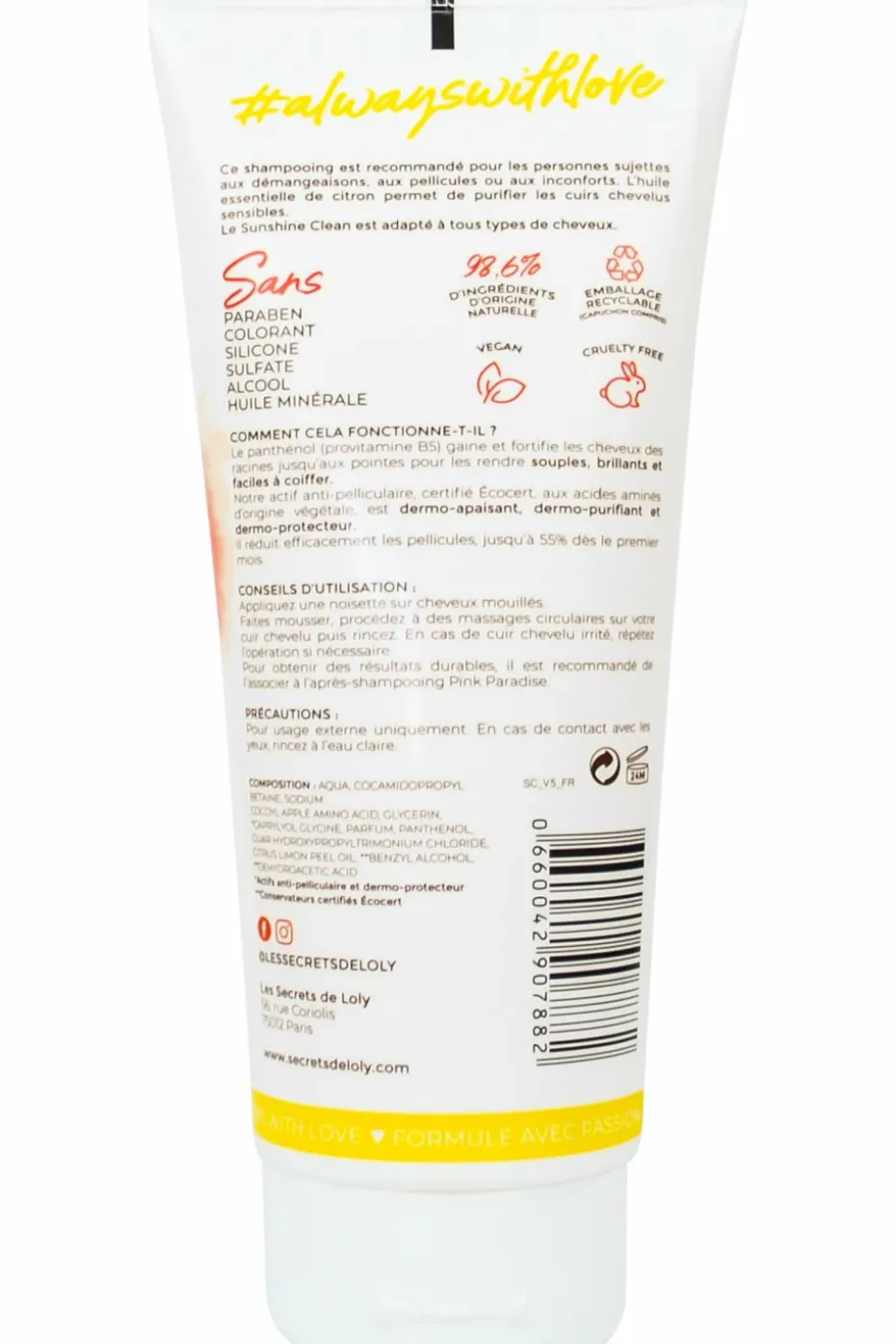 Shampoing cuir chevelu sensible Sunshine Clean