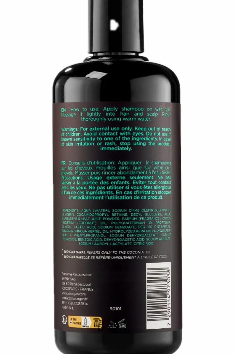 Shampoing hydratant à l’huile de coco