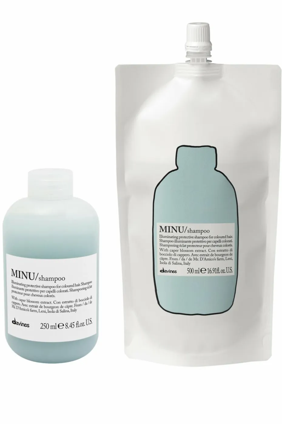 Shampoing rechargeable pour cheveux colorés Minu