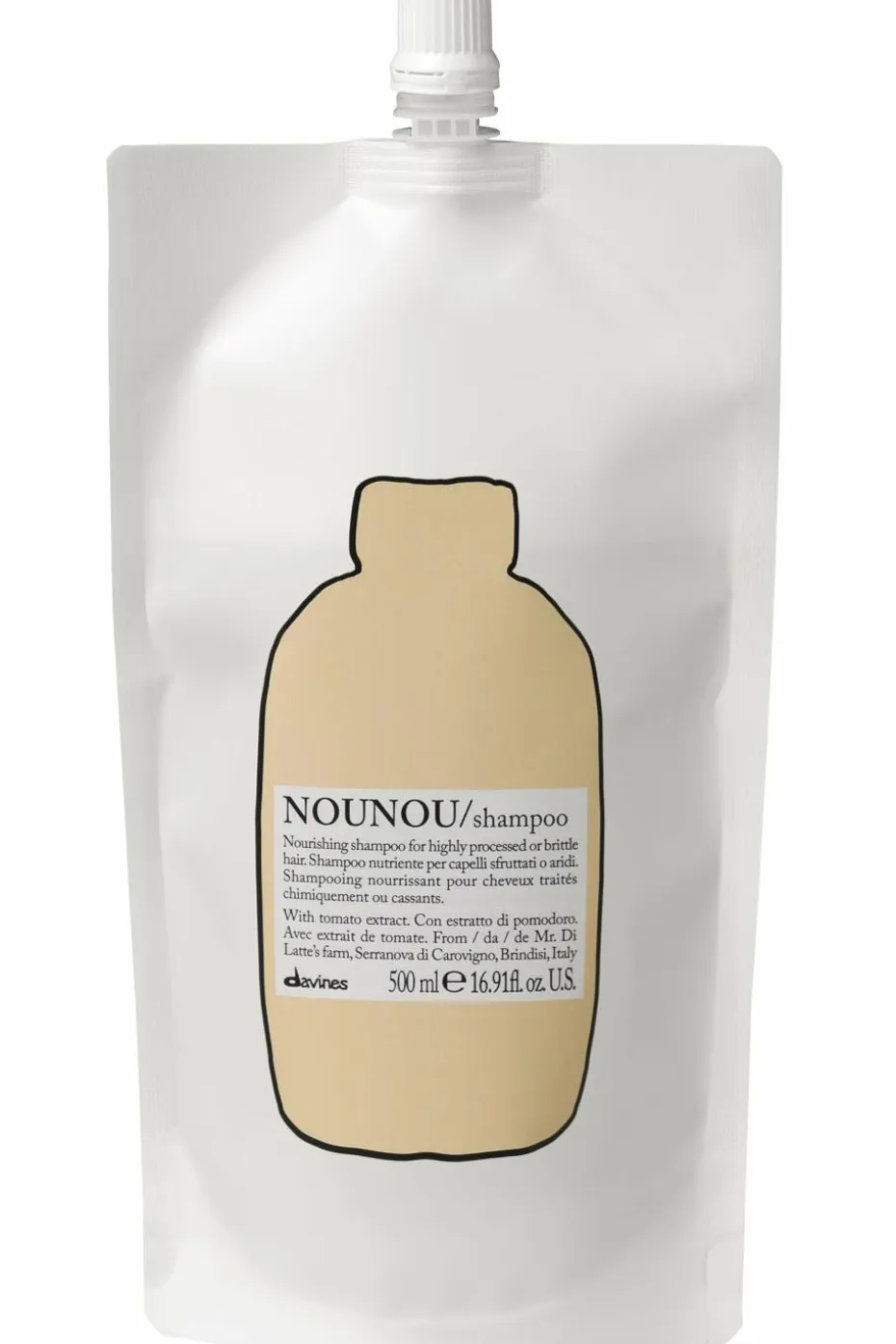 Shampooing nourrissant rechargeable pour cheveux abimés Nounou