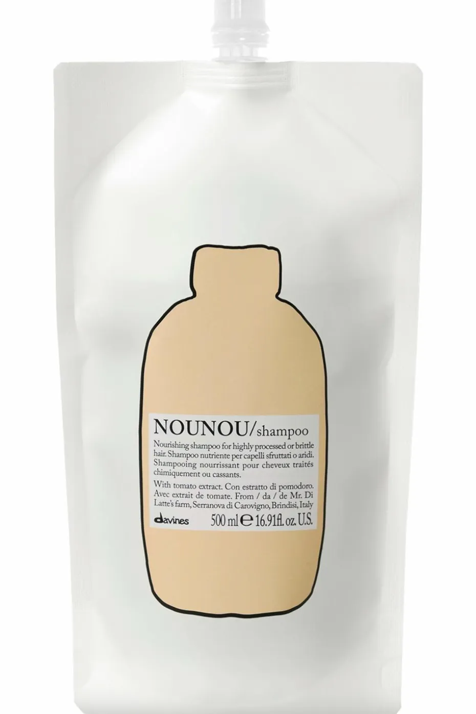 Shampooing nourrissant rechargeable pour cheveux abimés Nounou