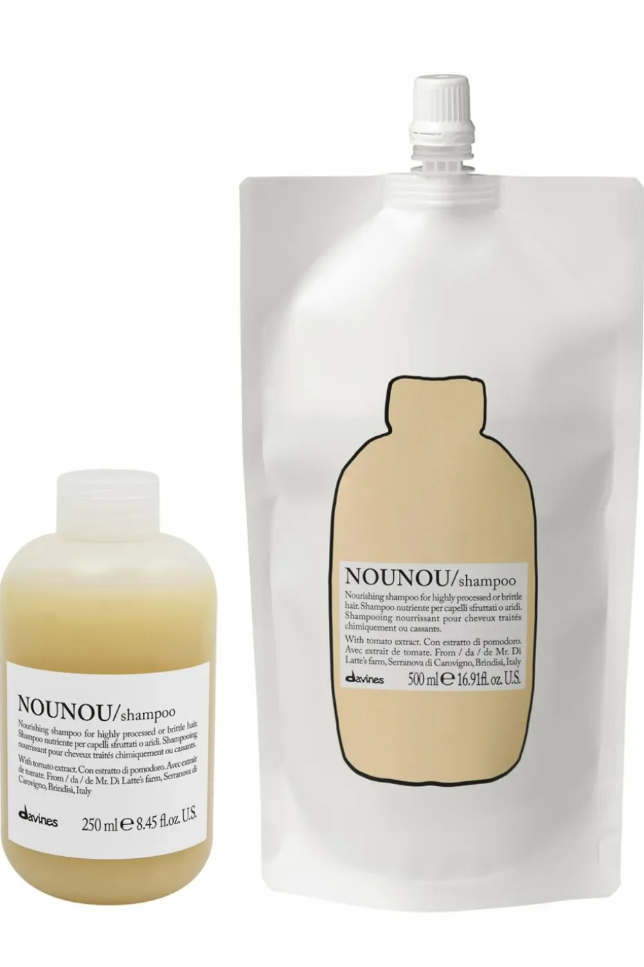Shampooing nourrissant rechargeable pour cheveux abimés Nounou