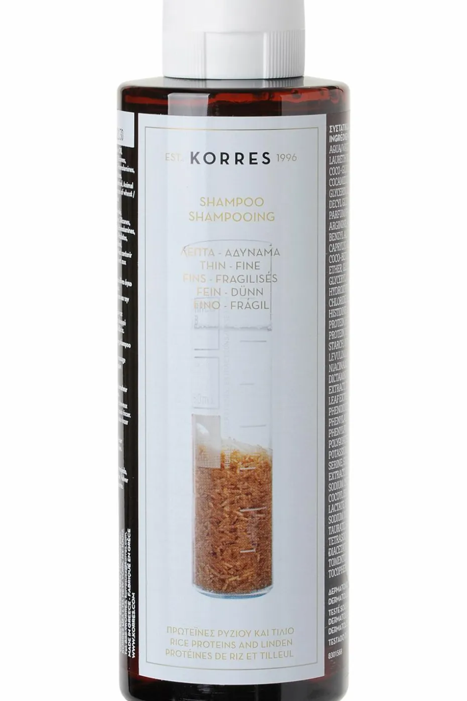 Shampooing protéines de riz & tilleul pour cheveux fins
