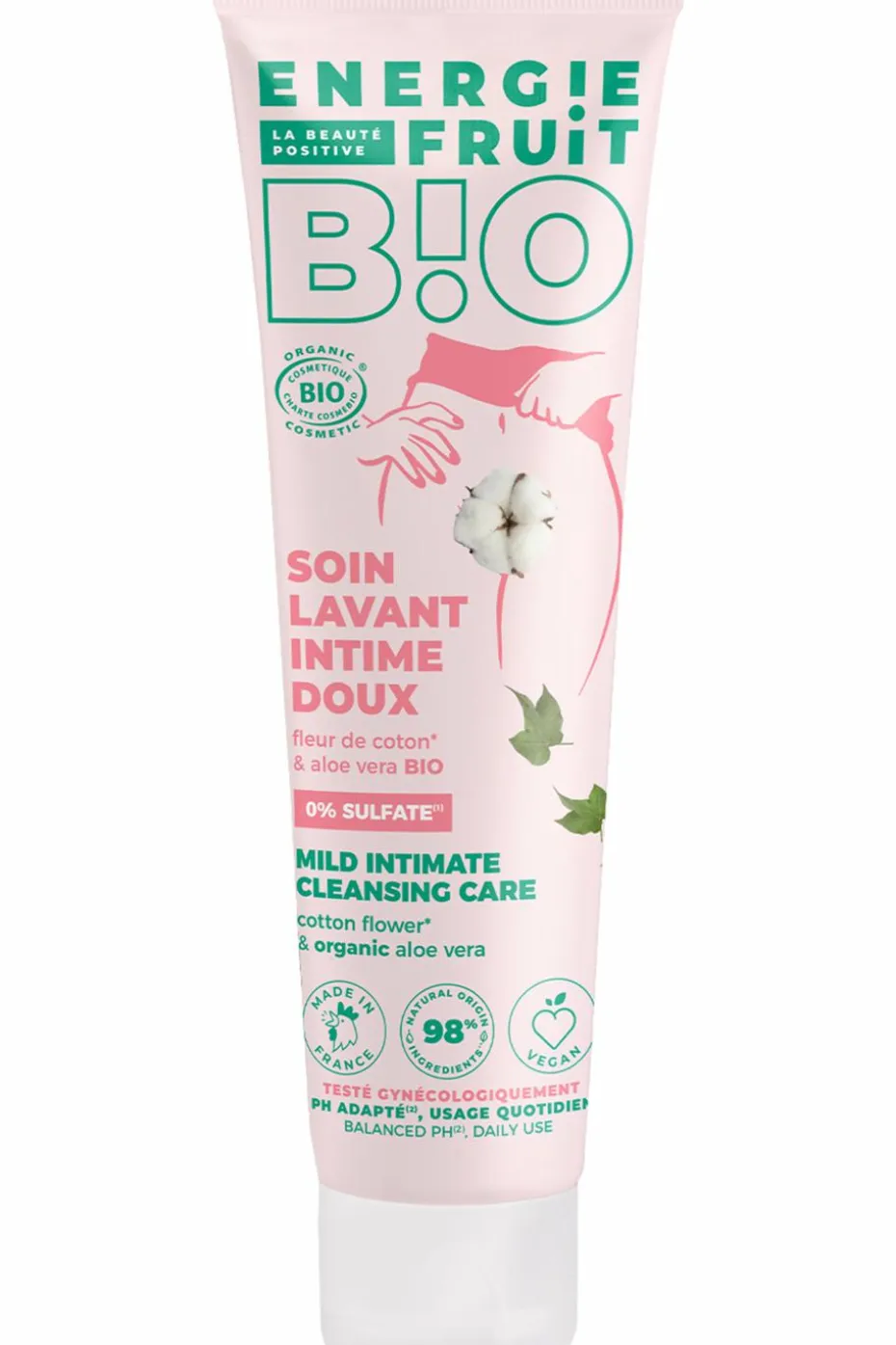 Soin lavant intime bio à la fleur de coton