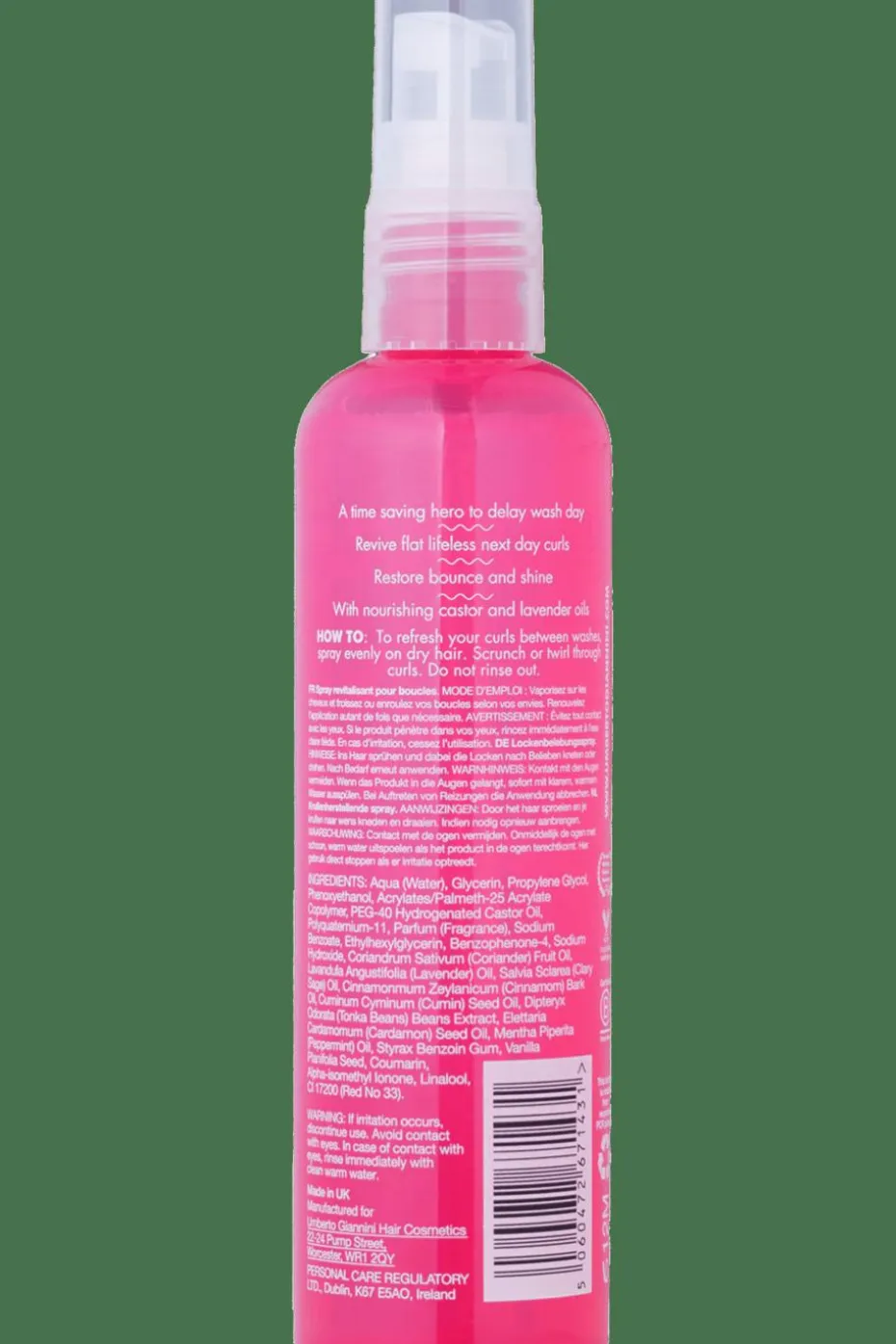 Spray rafraîchissant boucles