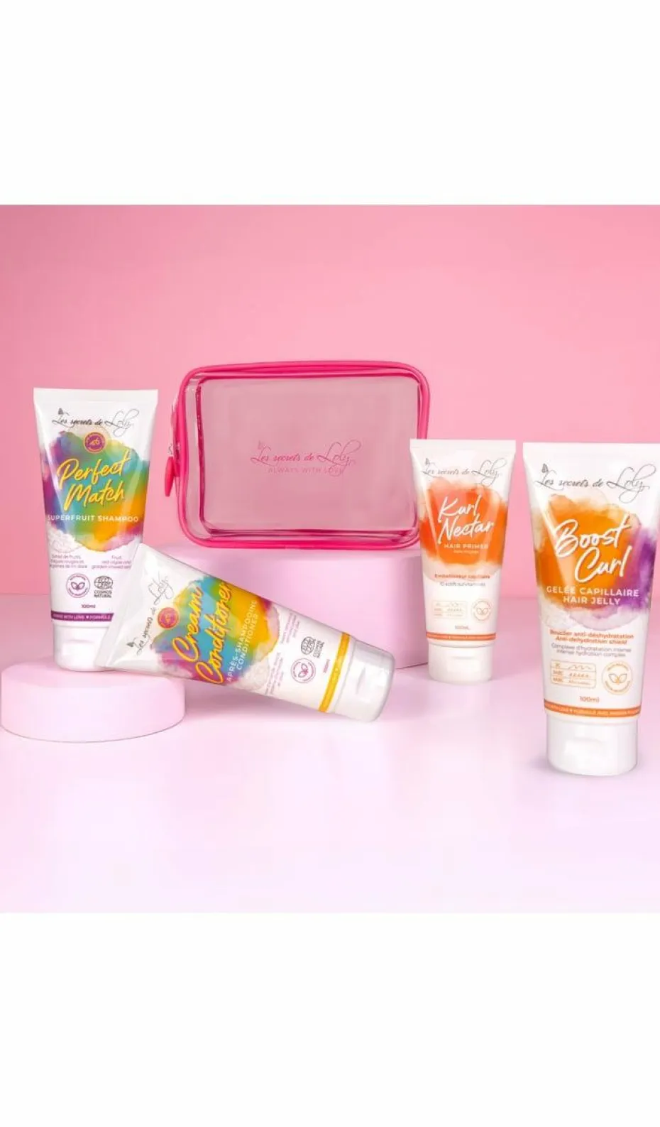 Trousse de voyage pour cheveux bouclés