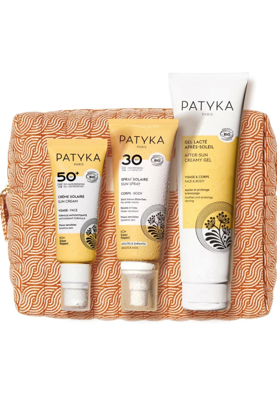 Trousse soins solaires certifiés bio avec la crème solaire visage 40ml offerte